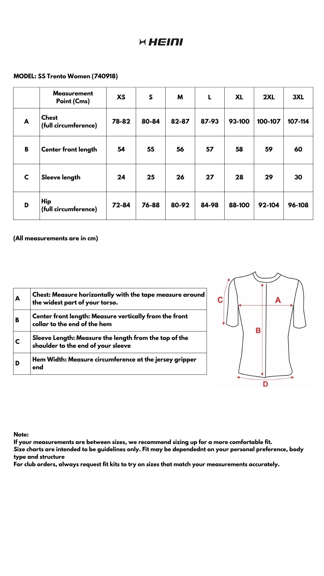 Heini Trento 410 Women's Half Sleeves Jersey - Cyclop.in