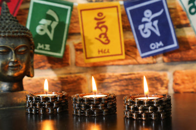 Upcycled Bike Chain Candles Holder - Cyclop.in