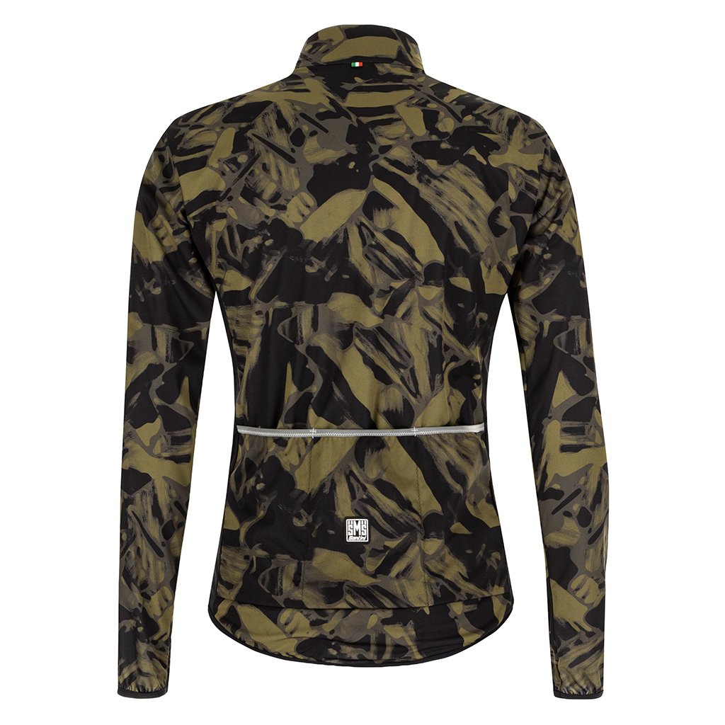 Santini Nebula Gravel Wind Jacket - Military Green - Cyclop.in