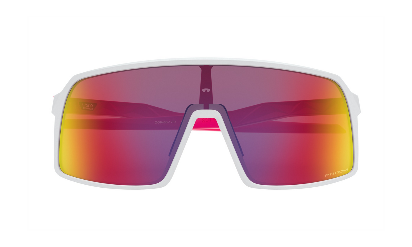 Oakley Sutro Matte White/Pink with Prizm Road - Cyclop.in