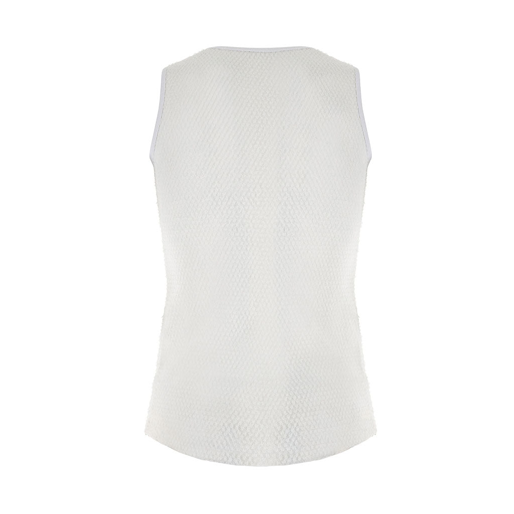 Santini Alpha Winter Sleeveless Baselayer - White - Cyclop.in