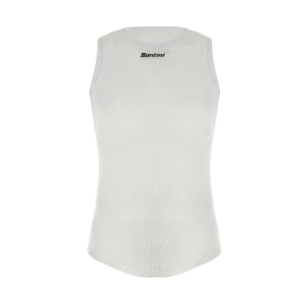 Santini Alpha Winter Sleeveless Baselayer - White - Cyclop.in