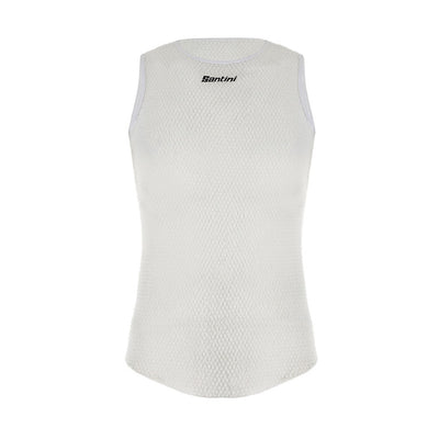 Santini Alpha Winter Sleeveless Baselayer - White - Cyclop.in