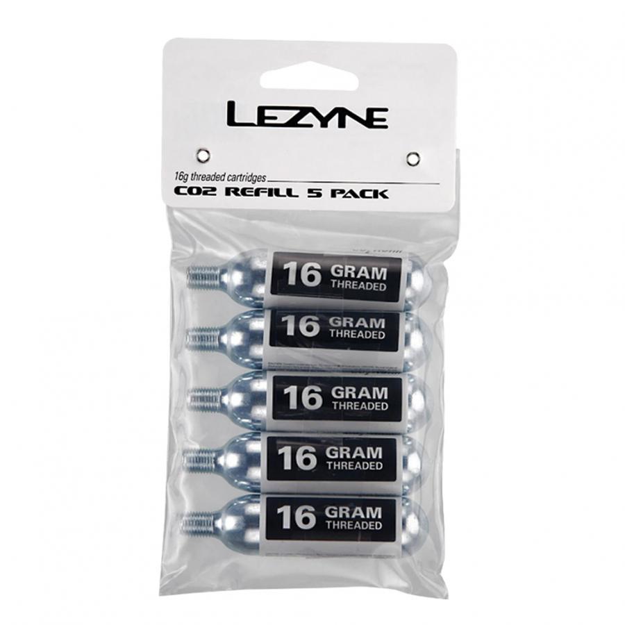 Lezyne 16G Co2 Cartridge - 5 Pcs Pack - Cyclop.in