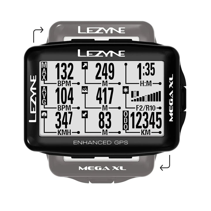 アクセサリー Lezyne Mega XL GPS Cycle Computer Buy Lezyne Mega XL GPS Bike Computer | Cyclop.in