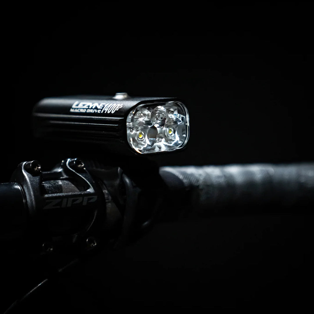 Lezyne Macro Drive 1400+ Front Light - Black - Cyclop.in