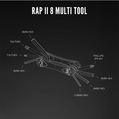 Lezyne Rap II 8 Multitool - 8 Functions - Cyclop.in