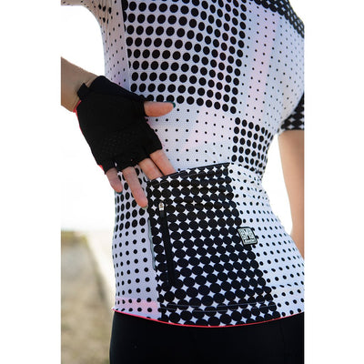 Santini Tono Sfera Womens Jersey (Black) - Cyclop.in