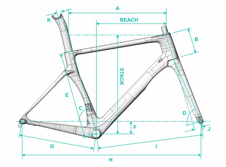 Chapter2 RERE Aero Road Rim Brake Frameset - Green Aqua - Cyclop.in