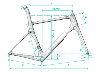 Chapter2 RERE Aero Road Rim Brake Frameset - Green Aqua - Cyclop.in