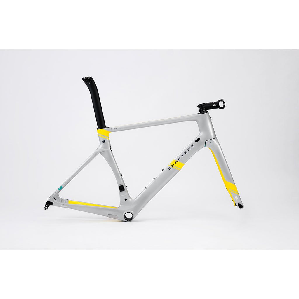 Chapter2 RERE Aero Road Rim Brake Frameset - Silver Yellow - Cyclop.in