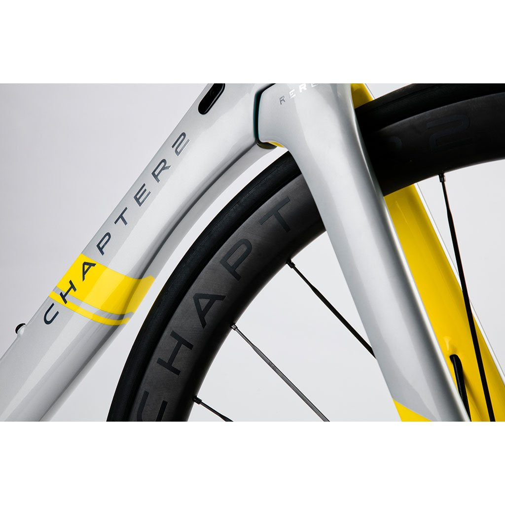 Chapter2 RERE Aero Road Rim Brake Frameset - Silver Yellow - Cyclop.in