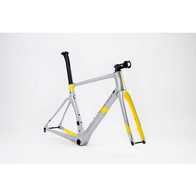 Chapter2 RERE Aero Road Rim Brake Frameset - Silver Yellow - Cyclop.in