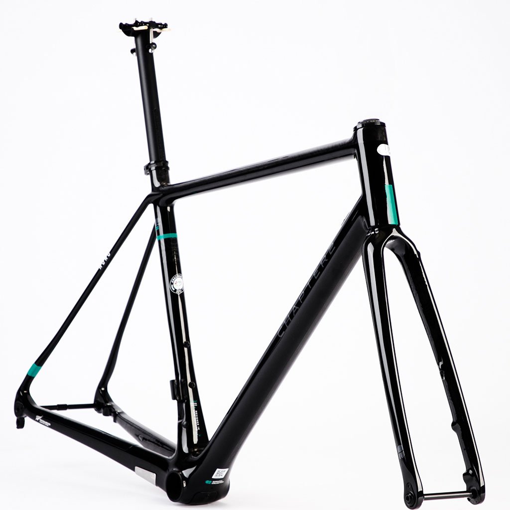 Chapter2 HURU Climbing Rim Brake Frameset - Gloss Black - Cyclop.in