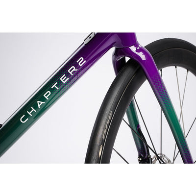 Chapter2 HURU Climbing Rim Brake Frameset - Green Purple - Cyclop.in