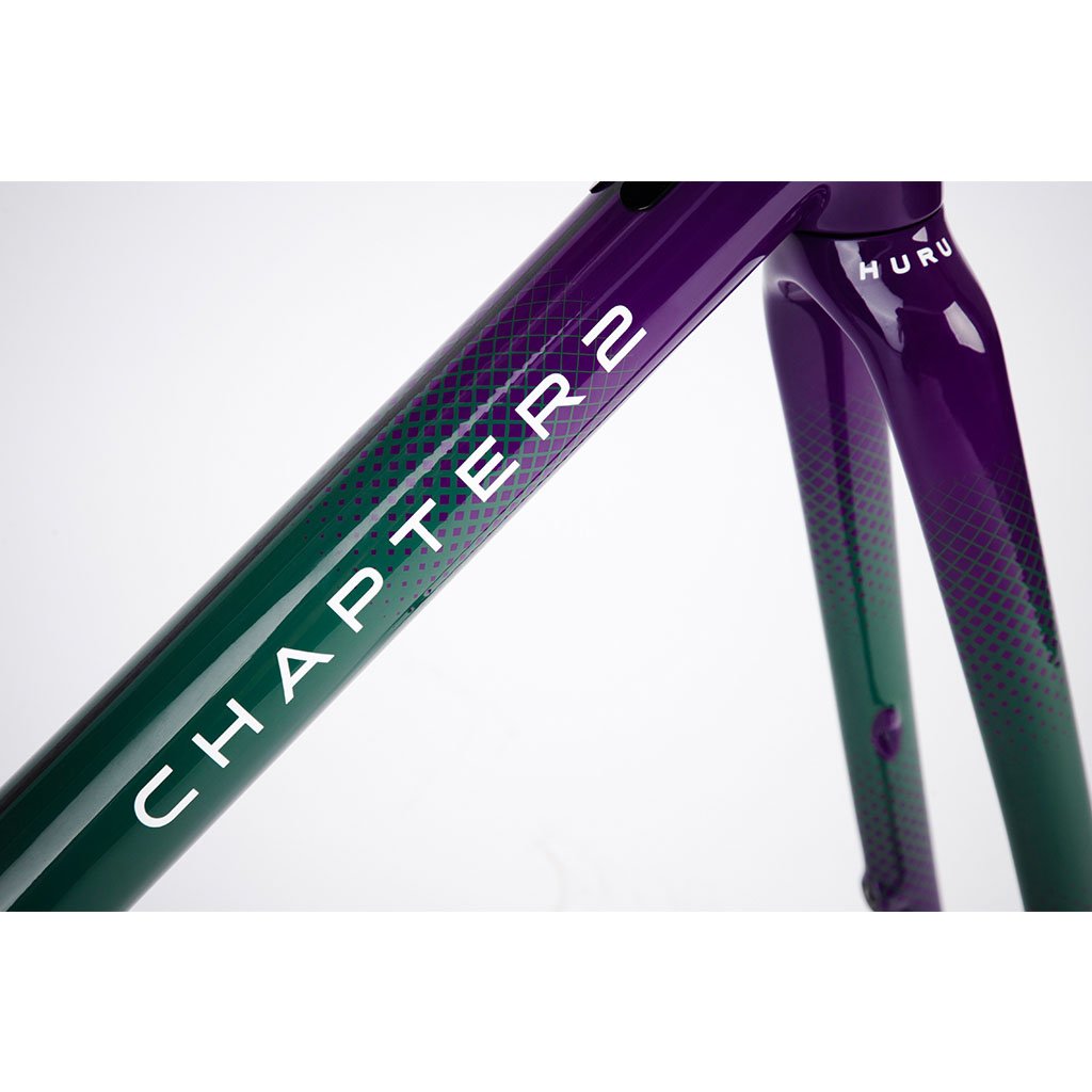 Chapter2 HURU Climbing Rim Brake Frameset - Green Purple - Cyclop.in