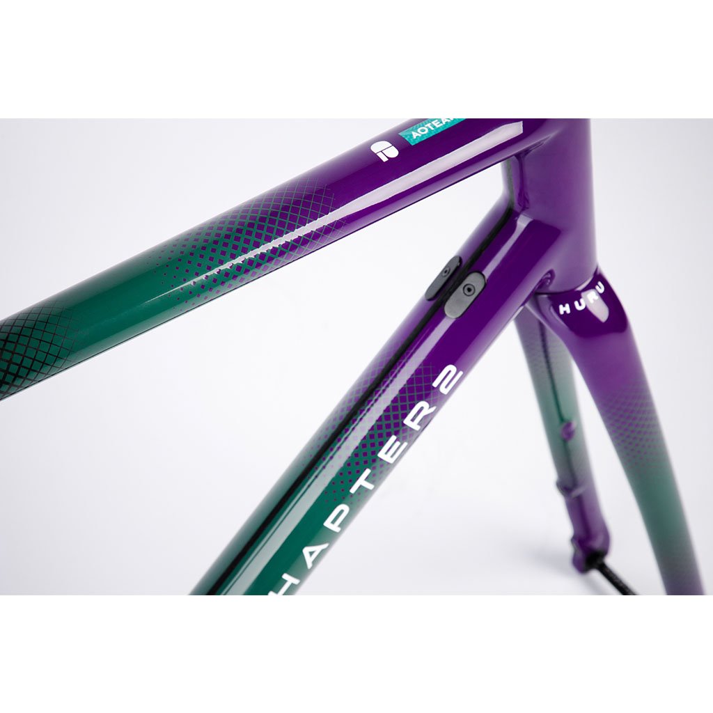 Chapter2 HURU Climbing Rim Brake Frameset - Green Purple - Cyclop.in