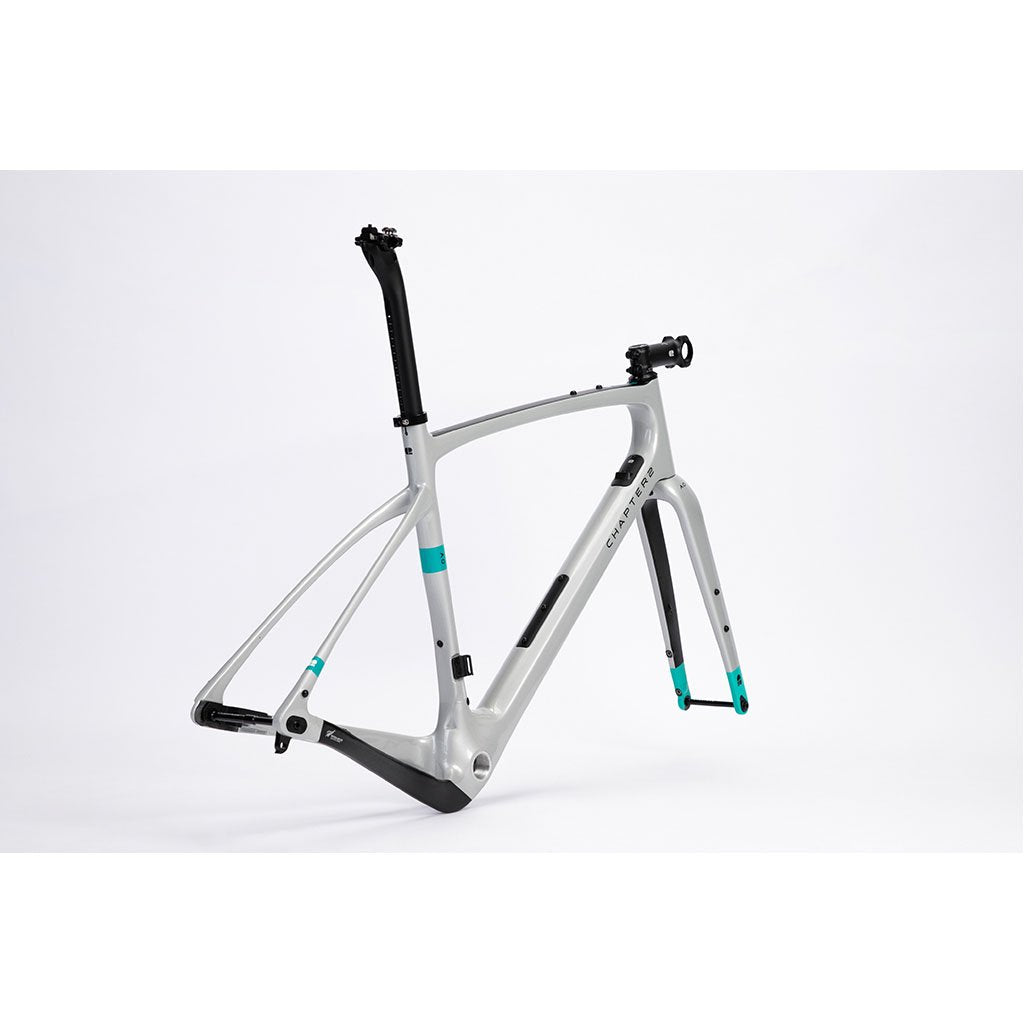 Chapter2 AO Gravel Disc Brake Frameset - Silver Matt - Cyclop.in