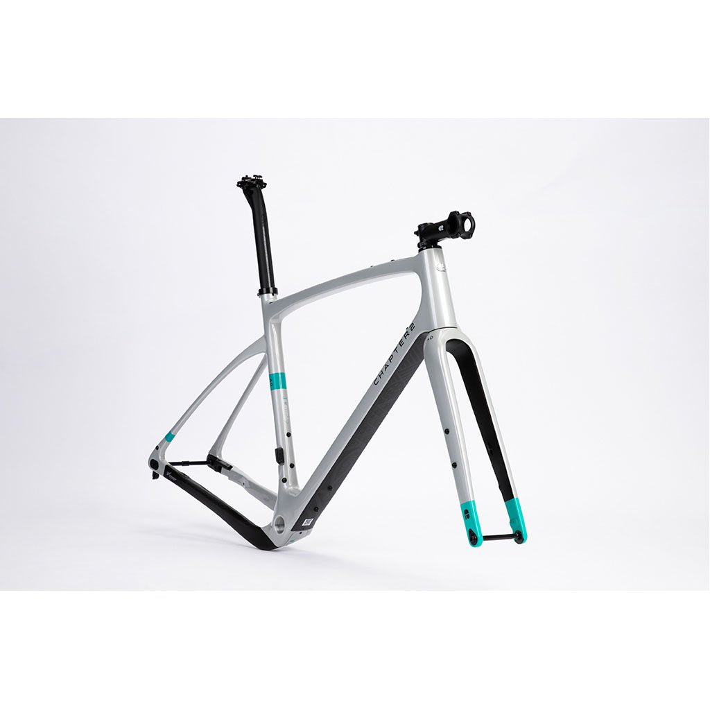 Chapter2 AO Gravel Disc Brake Frameset - Silver Matt - Cyclop.in