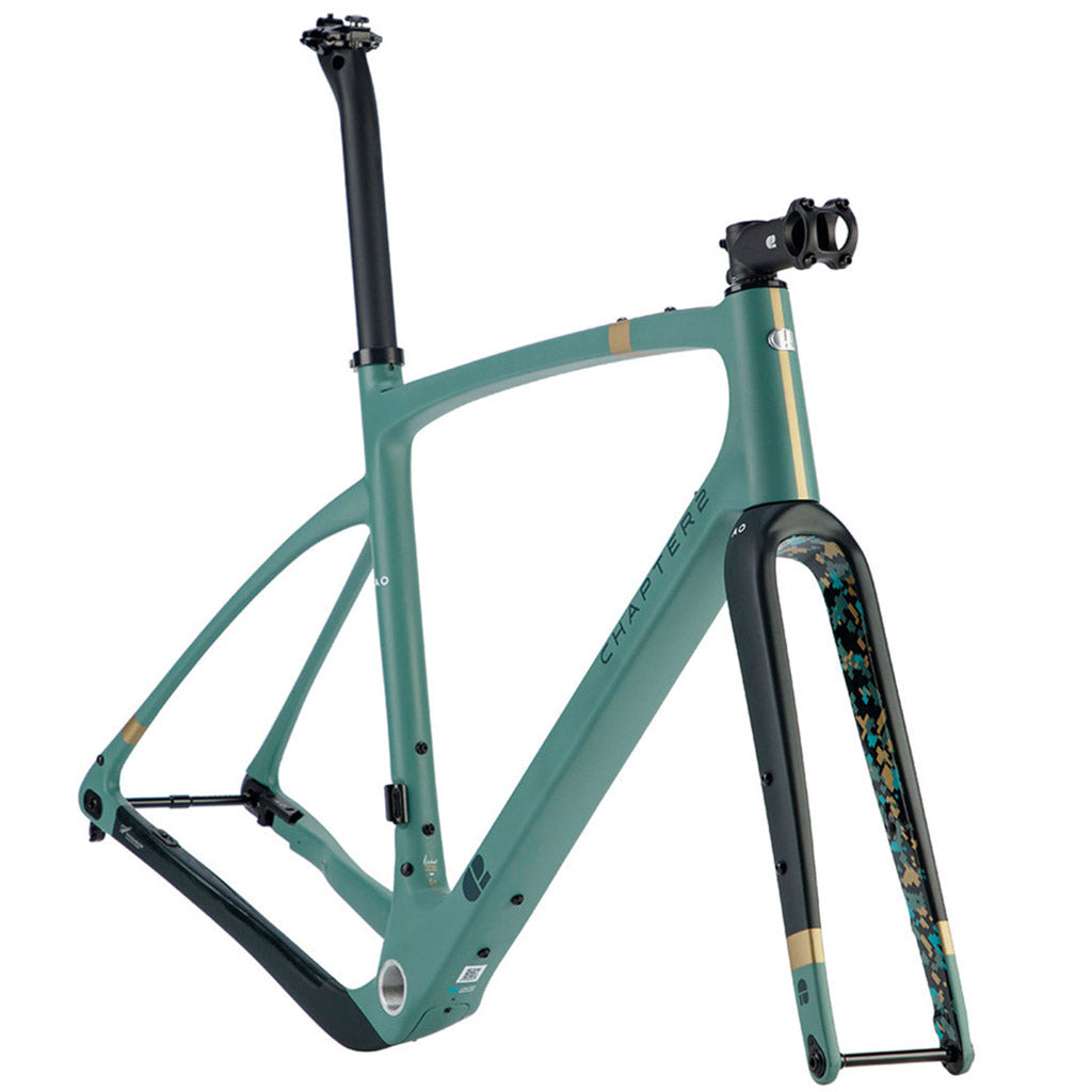 Chapter2 AO Gravel Disc Brake Frameset - Green/Camo - Cyclop.in