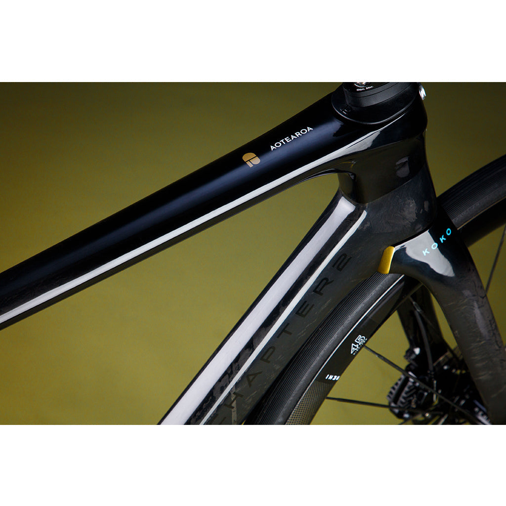 Chapter2 KOKO Aero Road Disc Brake Frameset - Black+UD/Gold Koura - Cyclop.in