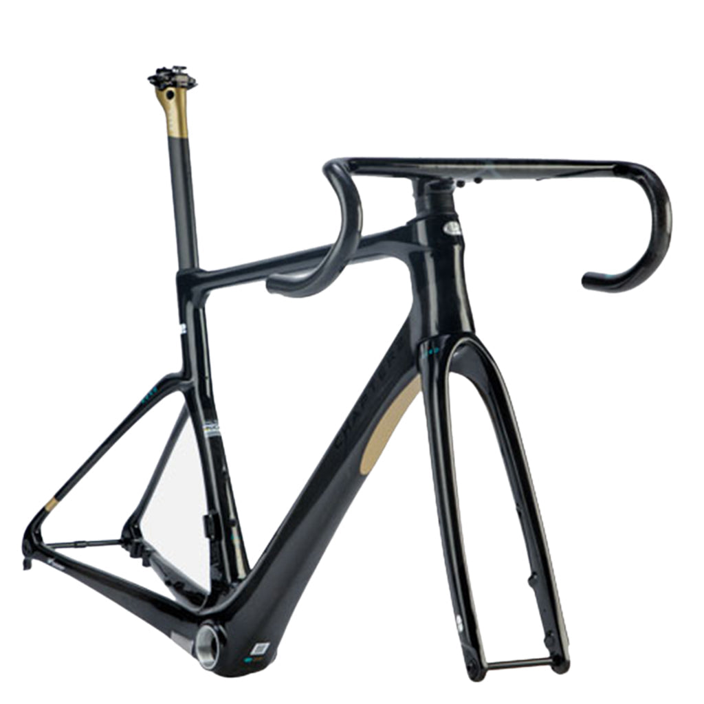 Chapter2 KOKO Aero Road Disc Brake Frameset - Black+UD/Gold Koura - Cyclop.in