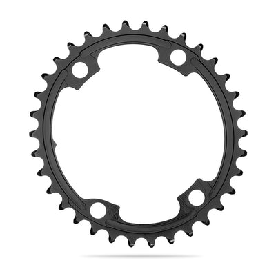 Absolute Oval Road Chainring 2X 110/4 Shimano 9100 - Black - Cyclop.in