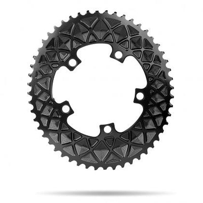 Absolute Oval Road Chainring 2X 110/5 (No SRAM) - Black - Cyclop.in