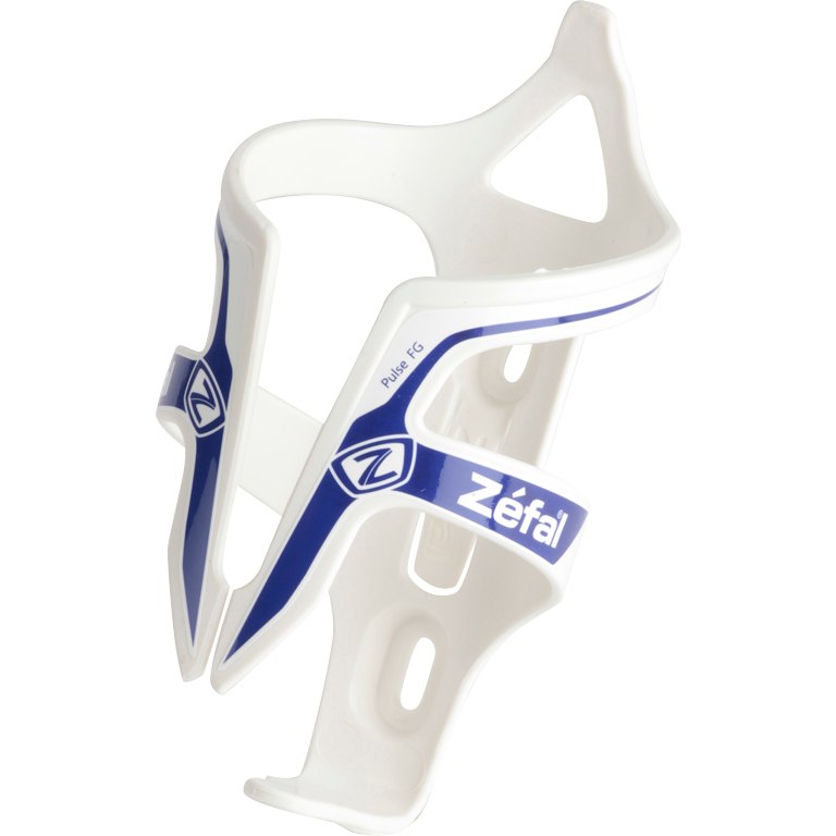 Zefal Pulse Fiber Glass Bottle Cage-White/Blue - Cyclop.in