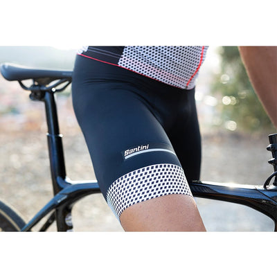 Santini Karma Kite Bibshorts (Black) - Cyclop.in
