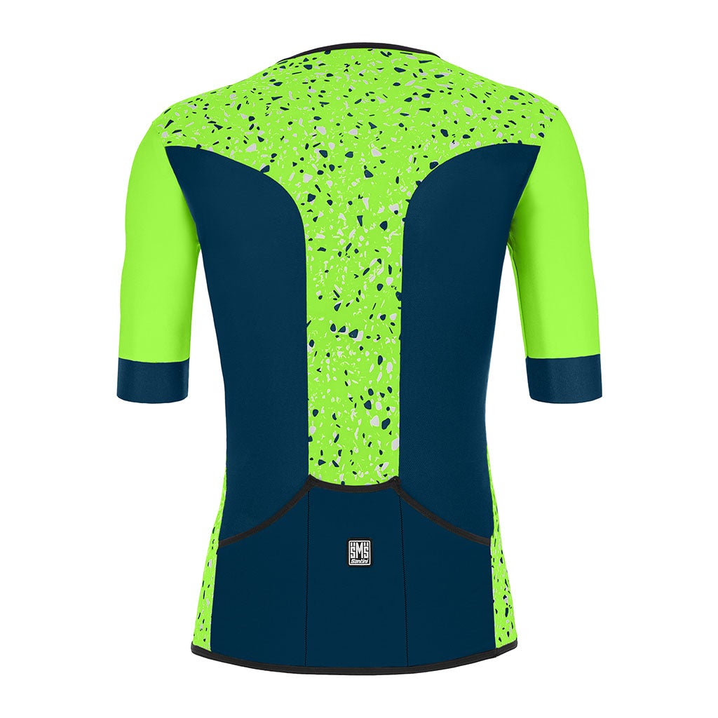 Santini Sleek Pietra Triathlon Aero Jersey - Fluo Green - Cyclop.in