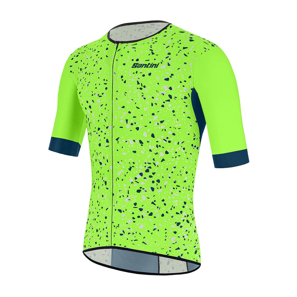 Santini Sleek Pietra Triathlon Aero Jersey - Fluo Green - Cyclop.in