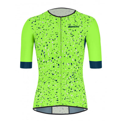 Santini Sleek Pietra Triathlon Aero Jersey - Fluo Green - Cyclop.in