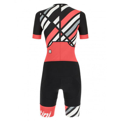 Santini Woman Redux Trisuit Short Sleeve - Granatina - Cyclop.in