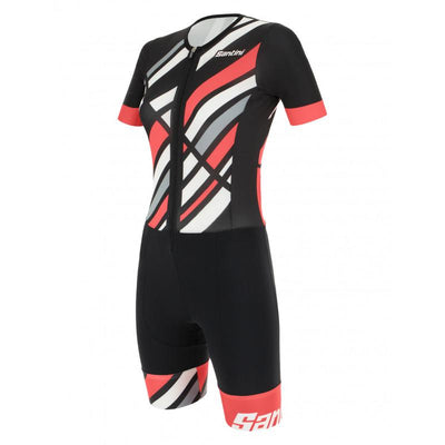 Santini Woman Redux Trisuit Short Sleeve - Granatina - Cyclop.in