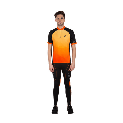 Firefox Half Sleeve Cycling Jersey - Orange/Black - Cyclop.in