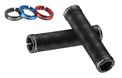 Giant Sole-O Mtb Black Grip W/ Team Blue Lock-On - Cyclop.in