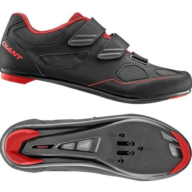 Giant Bolt Cycling Shoes Black/Red (Spd/Spd Sl) - Cyclop.in