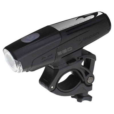 Moon LX360 Rechargeable Front Light With Remote and Helmet Mount - Black - Cyclop.in