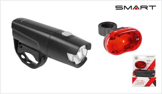 Smart City 25 LED Bicycle Light Set Front and Rear - Cyclop.in