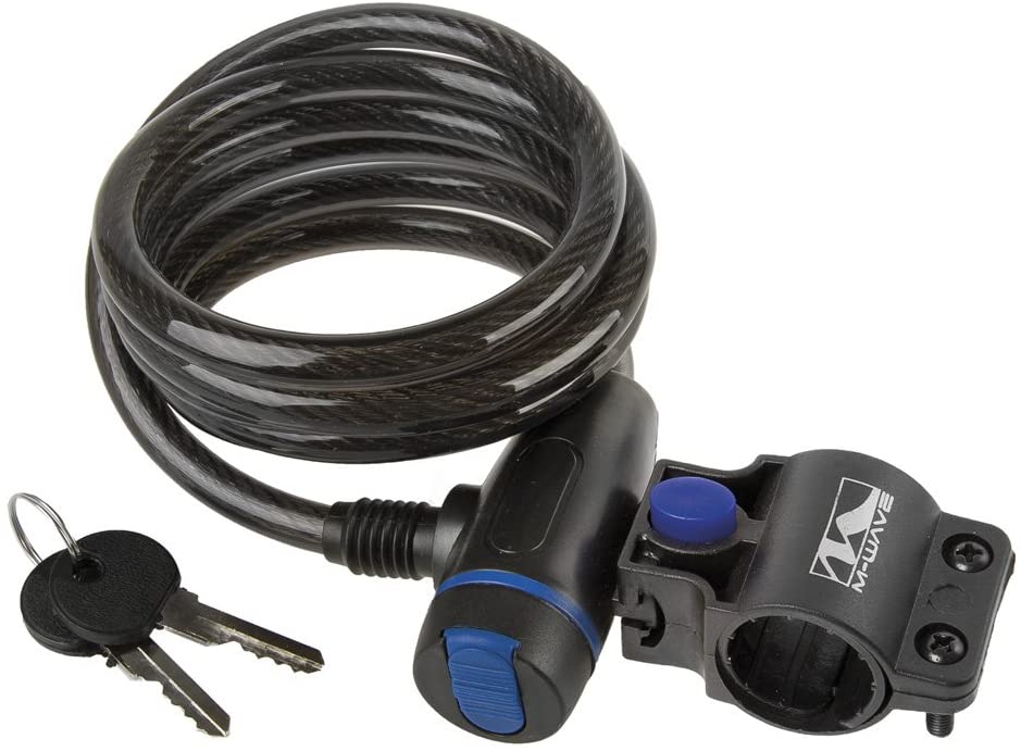 M-Wave 10x18 Spiral Cable Combination Lock - Black - Cyclop.in