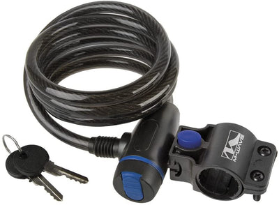M-Wave 10x18 Spiral Cable Combination Lock - Black - Cyclop.in