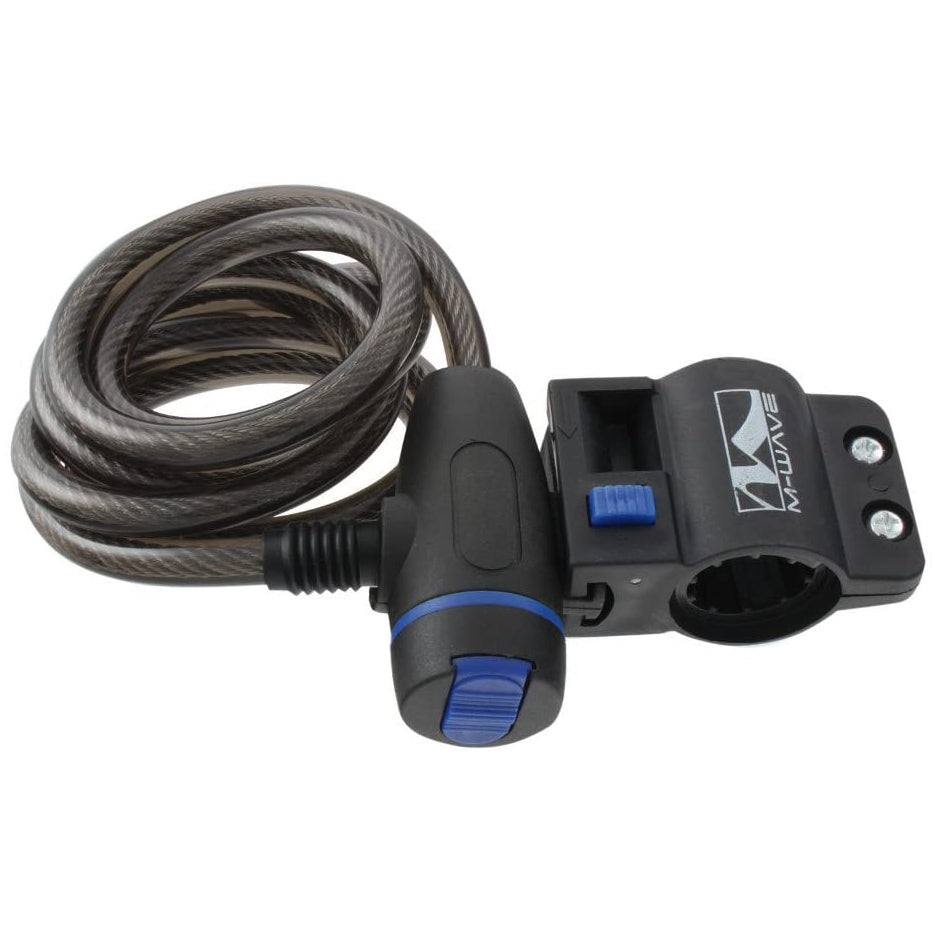 M-Wave 10x18 Spiral Cable Combination Lock - Black - Cyclop.in