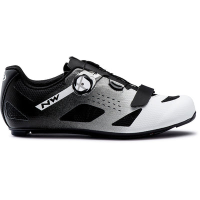 Northwave Storm Carbon Road Shoes White-Black - Cyclop.in
