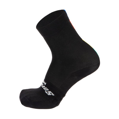 Santini UCI Official Rainbow Socks - Black - Cyclop.in