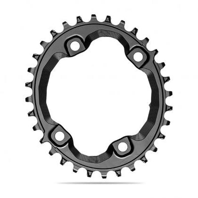 Absolute Oval MTB Chainring 1X Shimano 96BCD XT M8000 - Black - Cyclop.in