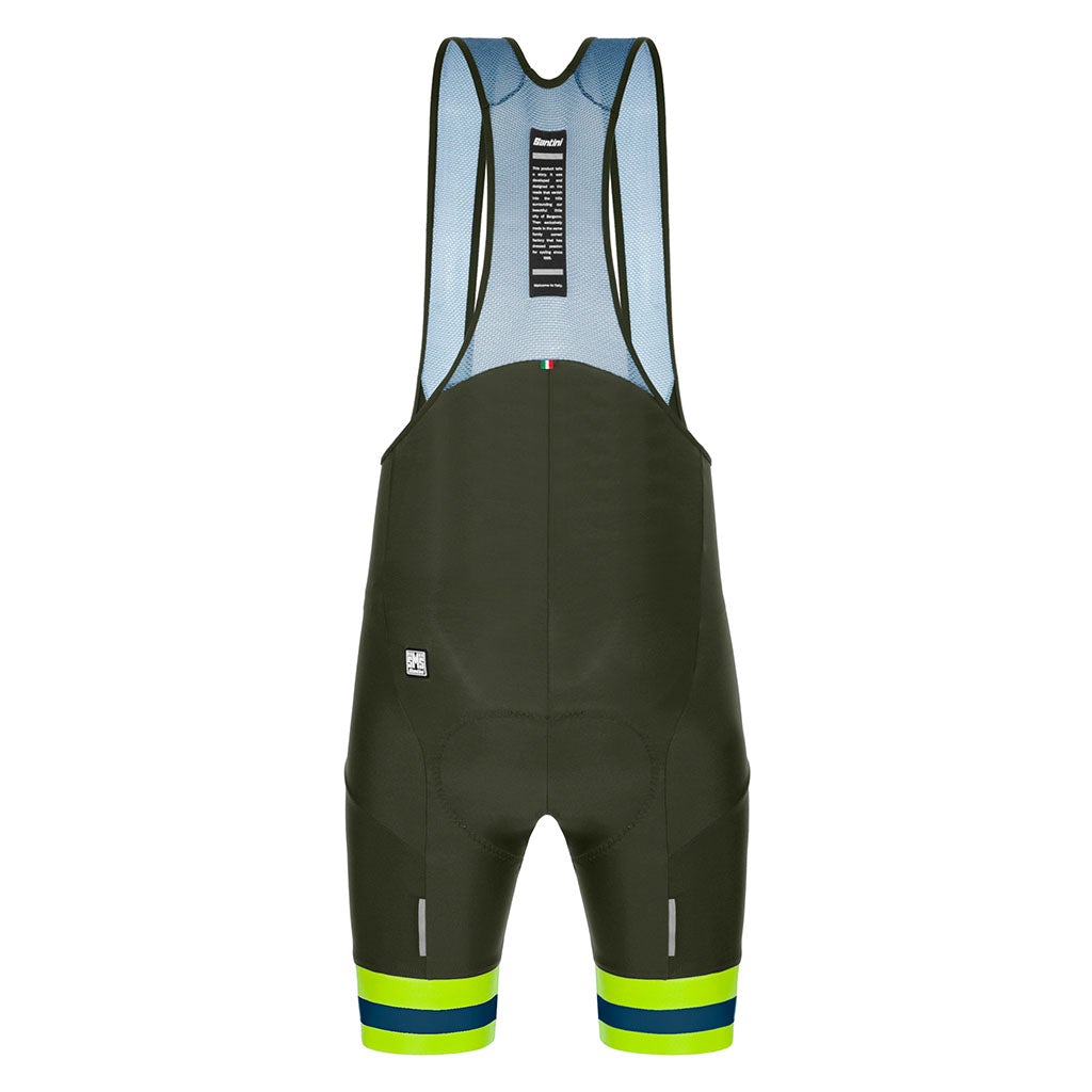 Santini Karma Kinetic Bibshorts - Military Green - Cyclop.in