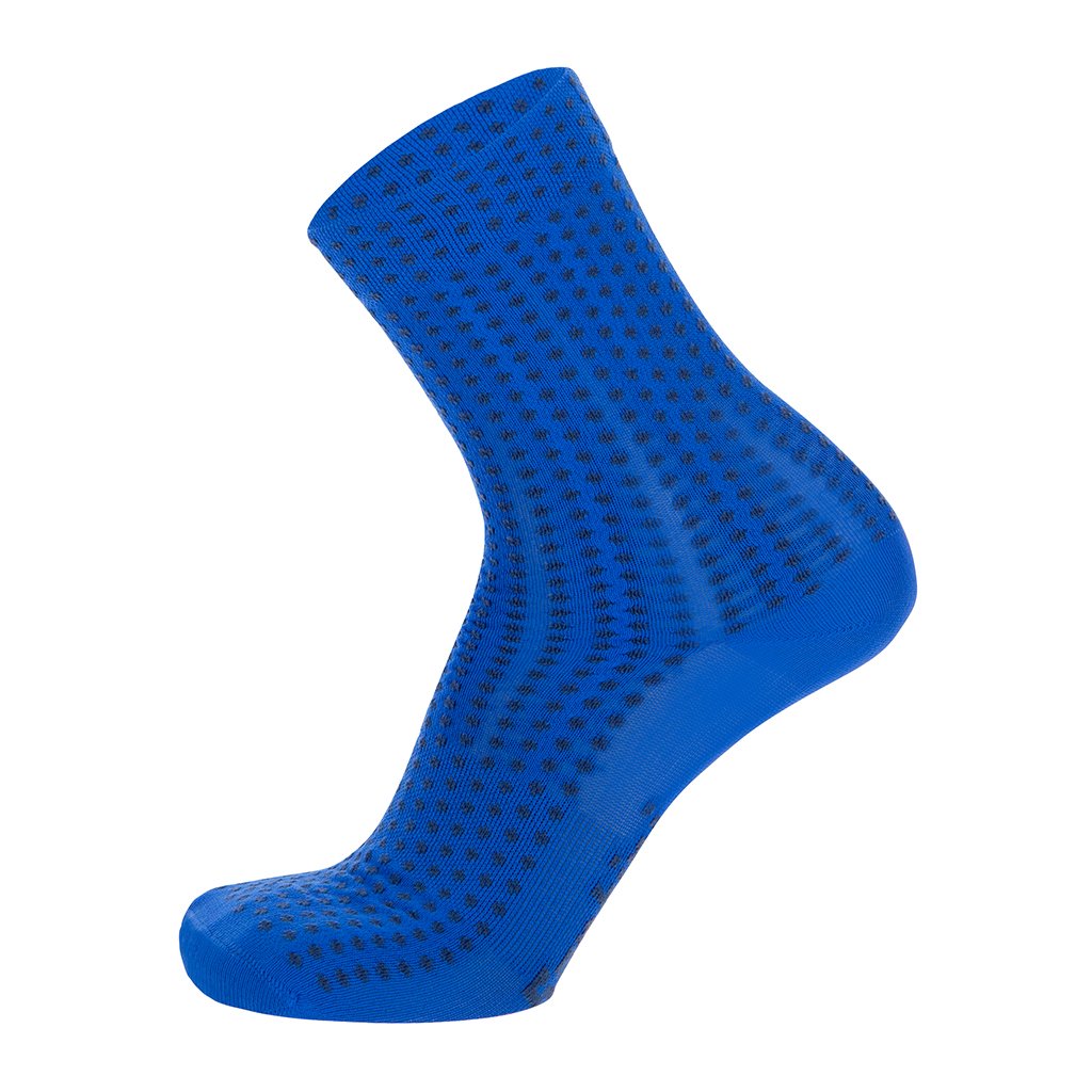 Santini Sfera Medium Profile Socks - Royal Blue - Cyclop.in