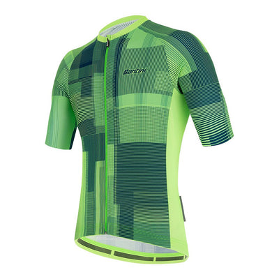 Santini Karma Kinetic Jersey - Fluo Green - Cyclop.in