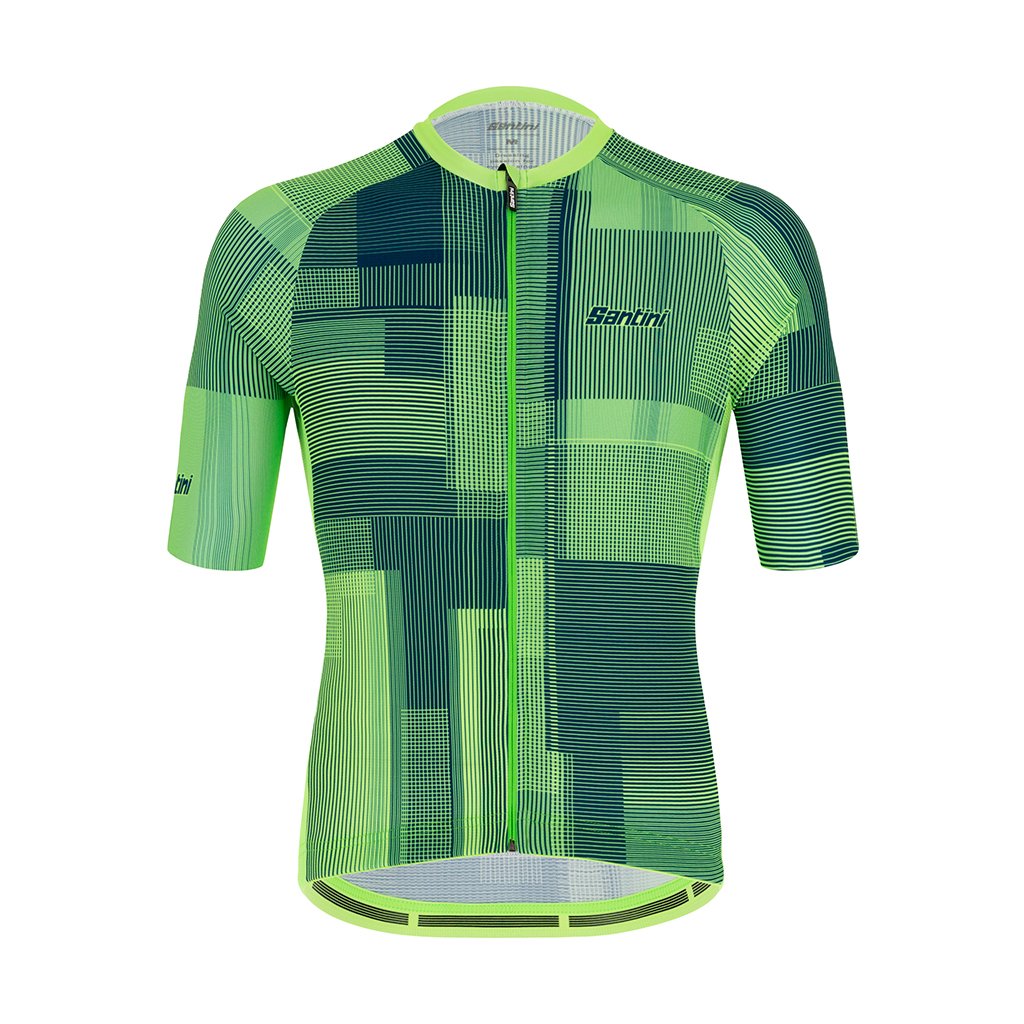 Santini Karma Kinetic Jersey - Fluo Green - Cyclop.in